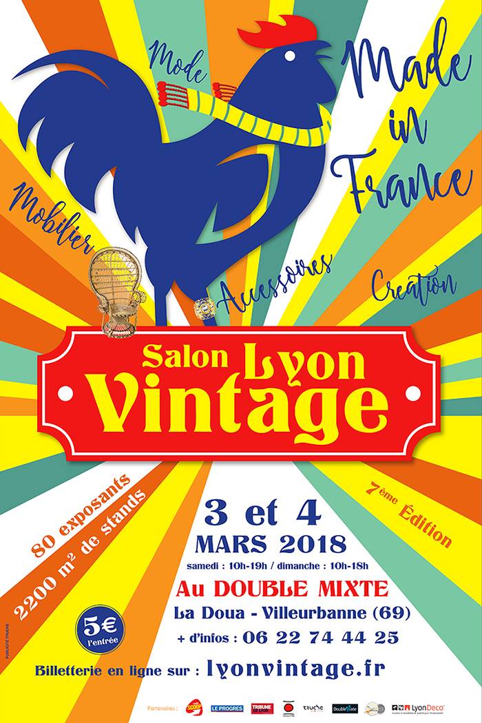 Le Salon Lyon Vintage aura lieu le week-end du 3/4 mars au Double Mixte.